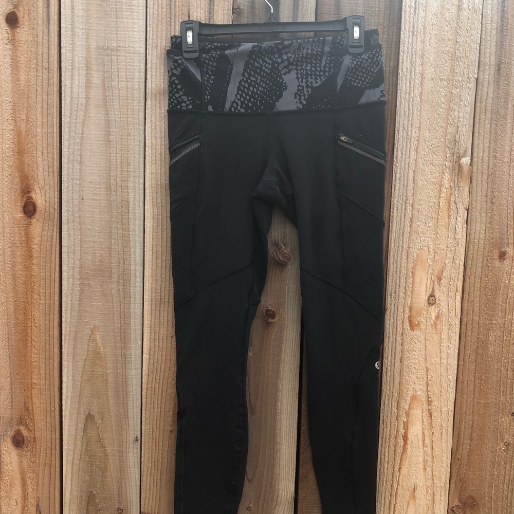 Lululemon Black Leggings with Leg Pockets